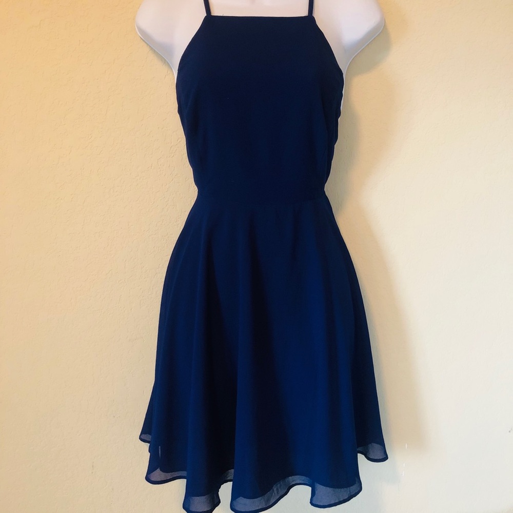 Blue skater dress